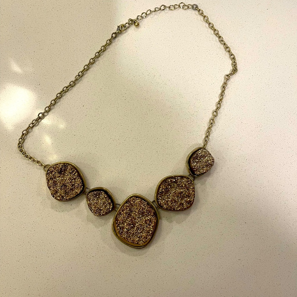 Gold Necklace with unique detail - STAND OUT PIECE!